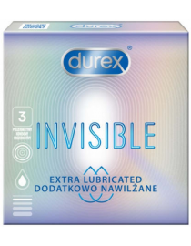 Prezervatīvi Durex Invisible Extra lube 3 gab.